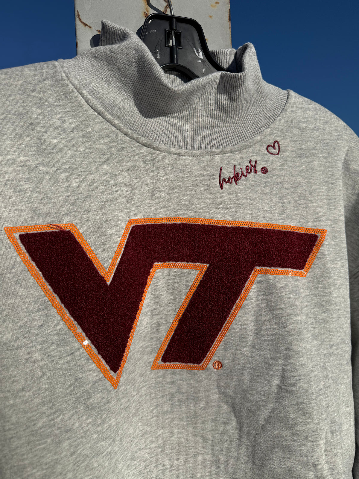 Virginia Tech Sequin Mockneck Sweatshirt