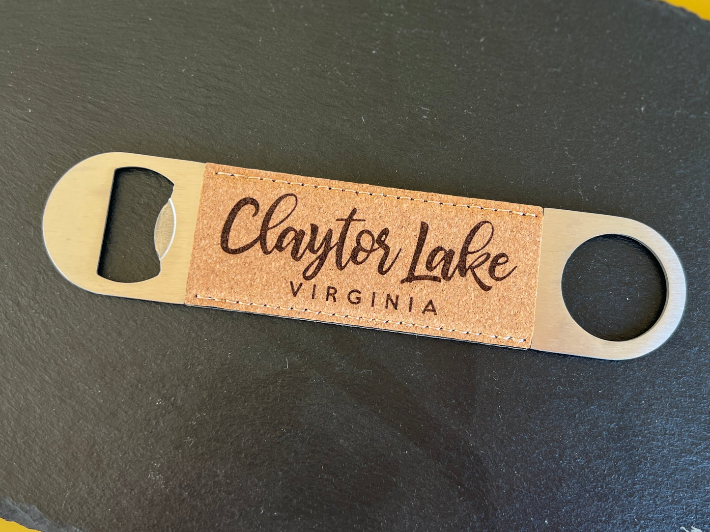 Leather/Cork Claytor Lake Bottle Opener