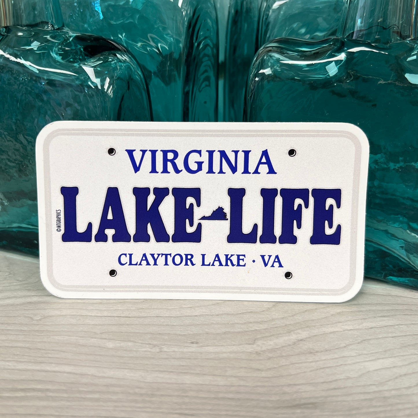 "Claytor Lake - Lake Life" License Plate Sticker