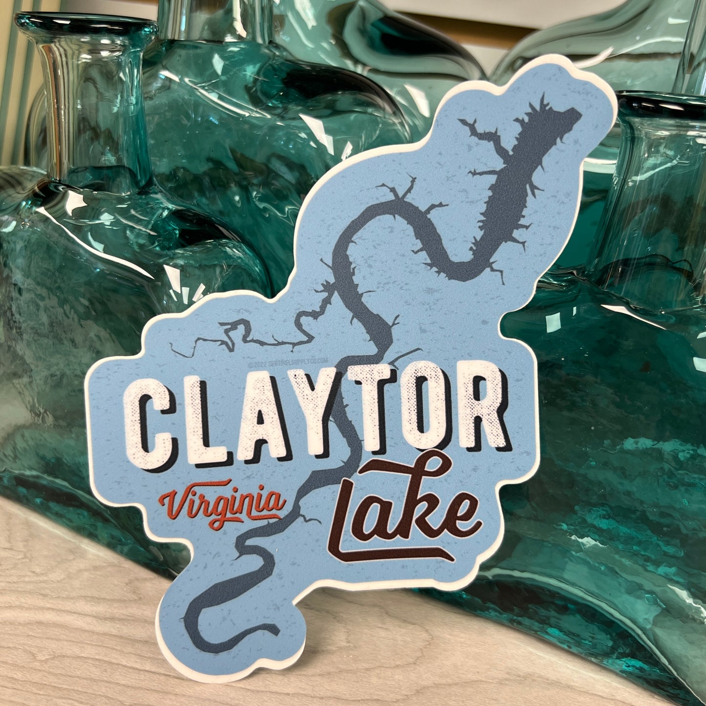 Claytor Lake Map Sticker