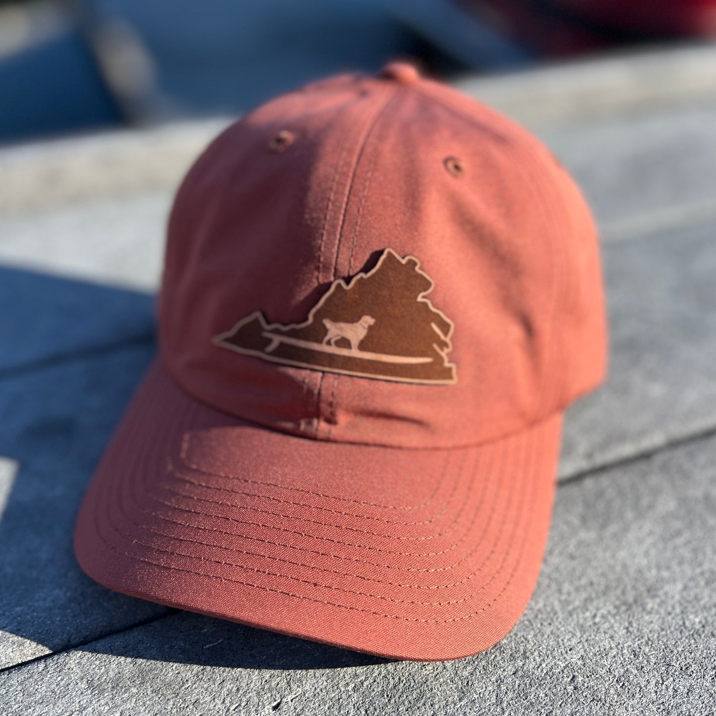 Maroon VA Moutain 2 Island Patch Hat