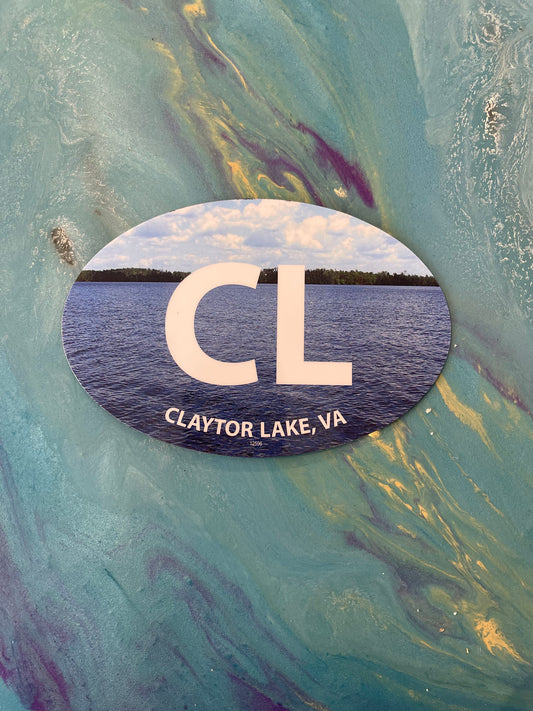 Oval Claytor Lake Car Magnet