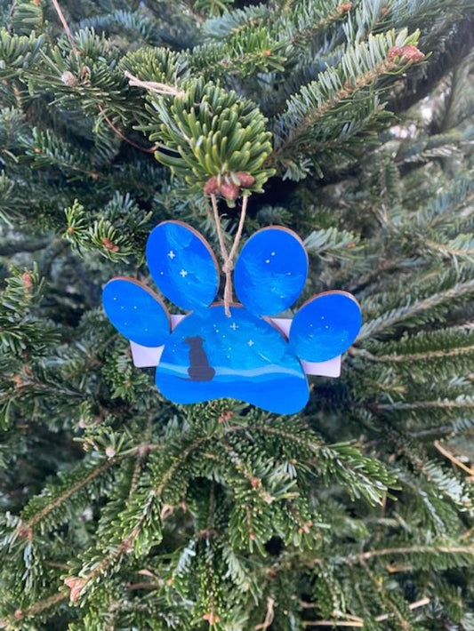 Handmade Dog Paw Ornament