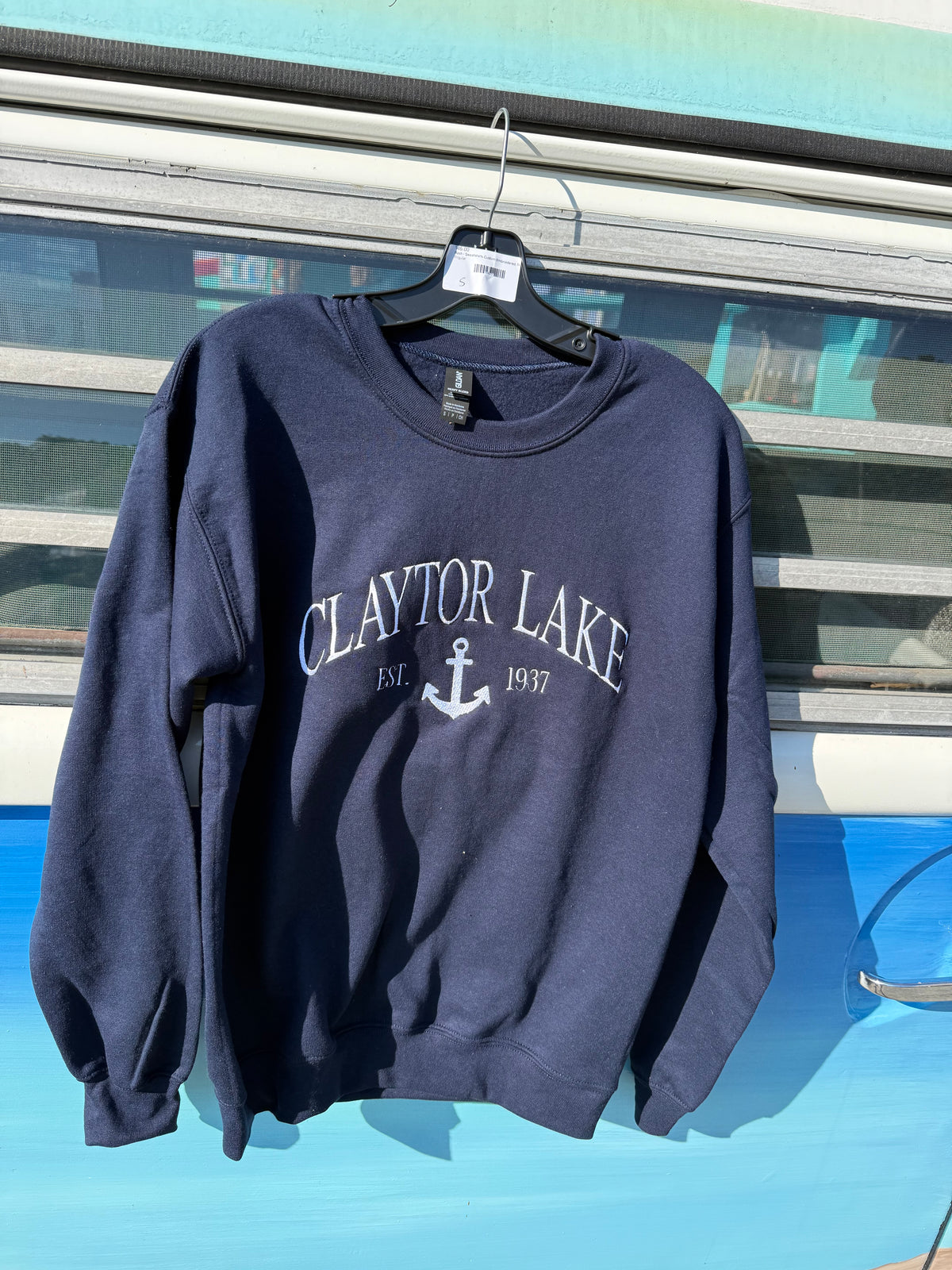 Claytor Lake Embroidered Anchor Crewneck Sweatshirt