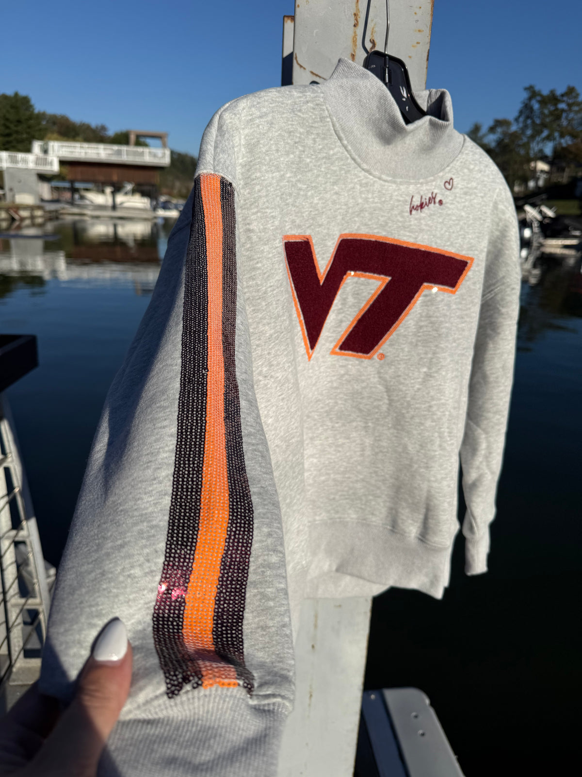 Virginia Tech Sequin Mockneck Sweatshirt
