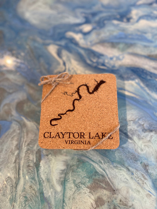 Claytor Lake Cork Coasters - Set of 4