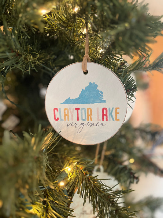 Watercolor Claytor Lake Ornament