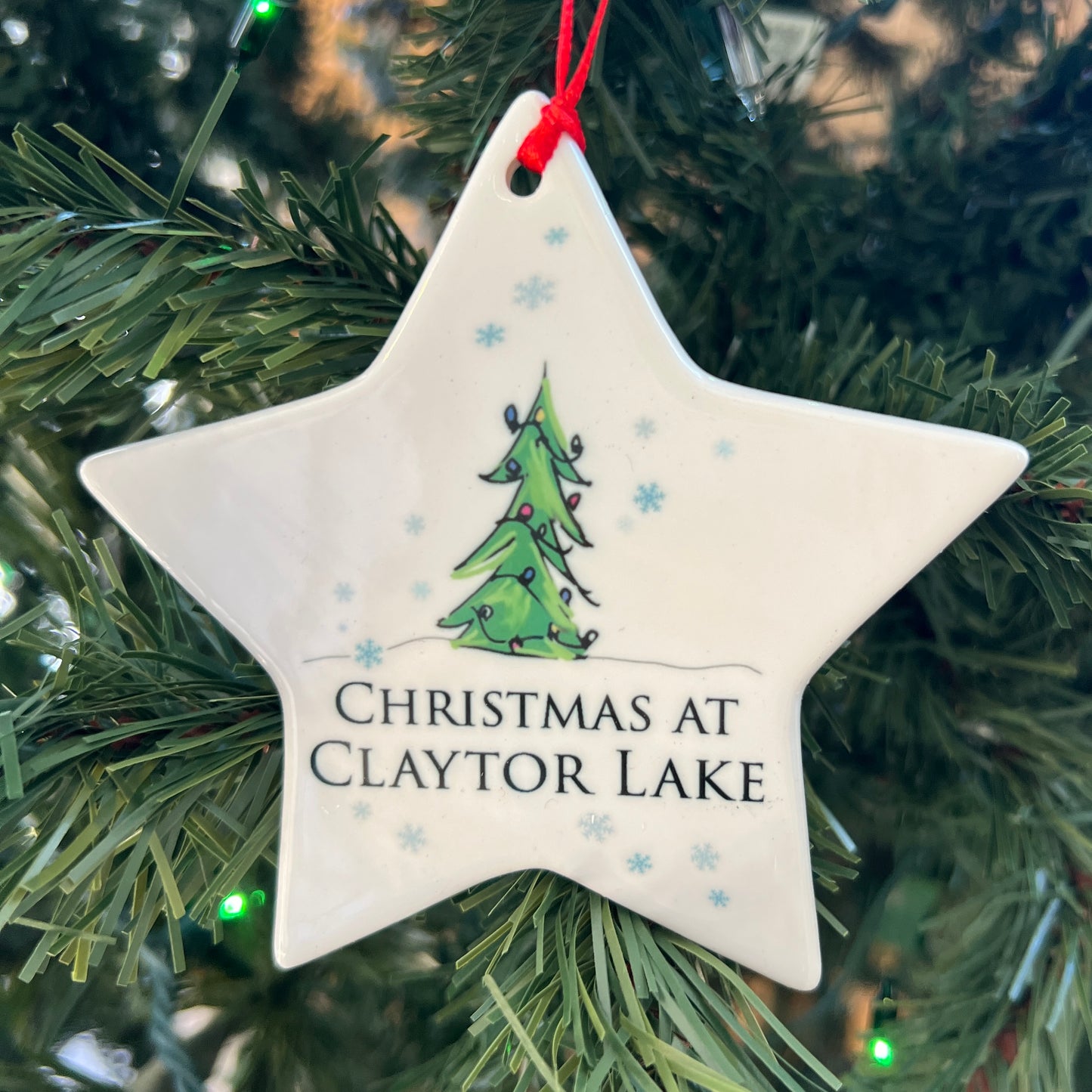 Star Shape Christmas At Claytor Lake Ornament